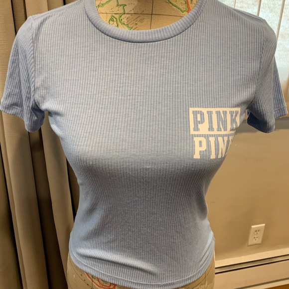 Like New Pink Victoria’s Secret Ribbed Tee Shirt - Picture 4 of 5